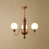 Colonial Grace Chandelier - 3Heads: D65 x H49cm / D25.6 x H19.3″ / Walnut color & Gold
