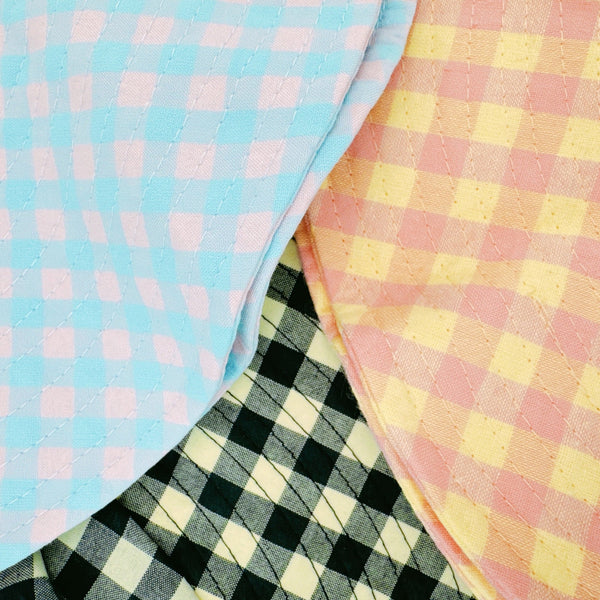 Color Palette Gingham Beach Hat