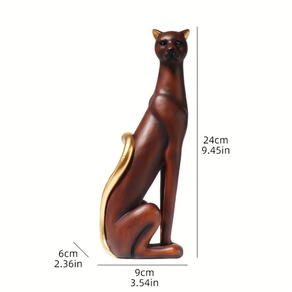 Colorful Cheetah Figurine Modern Artistic Table Decor