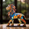 Colorful Hummingbird Craft Statue Desktop Metal Bird Figurine Gift Metal Colorful Desktop Ornament Round Base Home Decor