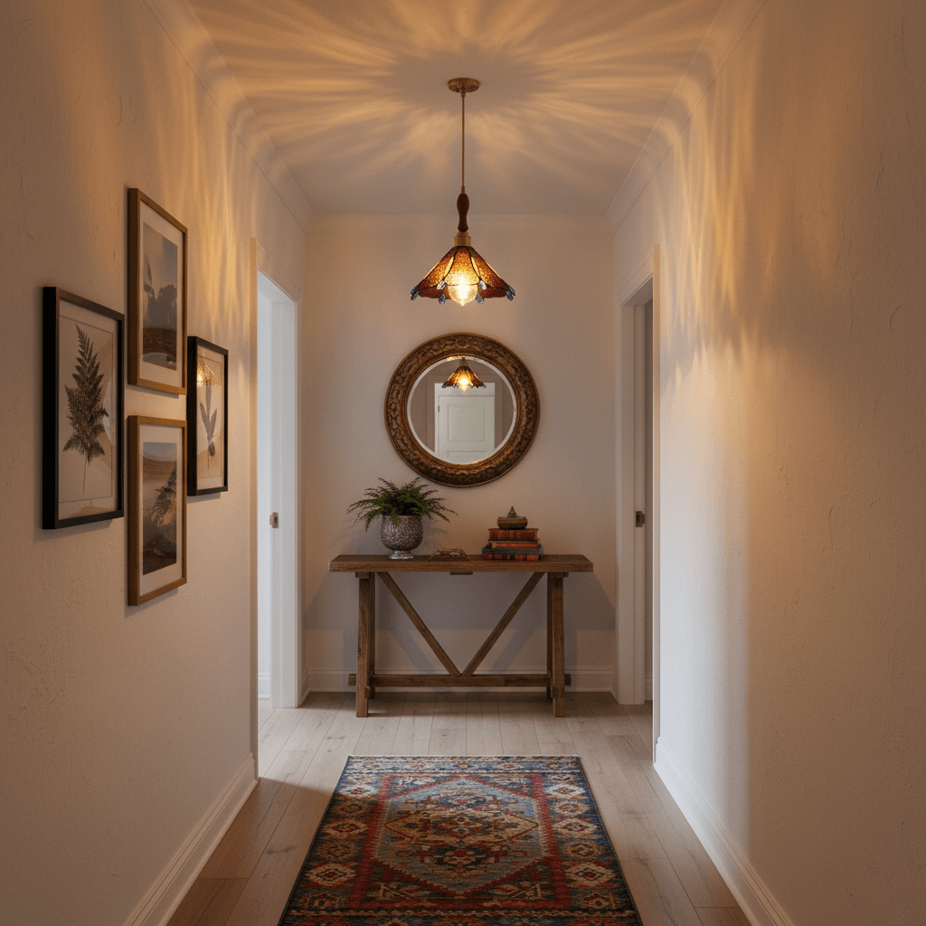 Colorful Stained Glass Pendant Light