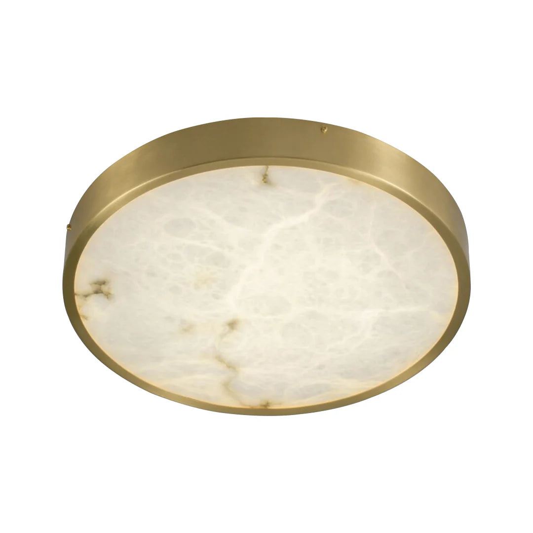 Column Alabaster Round Ceiling Lamp