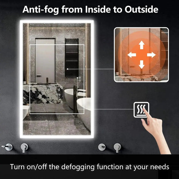 Compact Edge Glow LED Bathroom Mirror