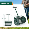Compost Spreader 24 Inch Peat Moss Spreader Roller with Height-adjustable T-shape Handle-Green - Green
