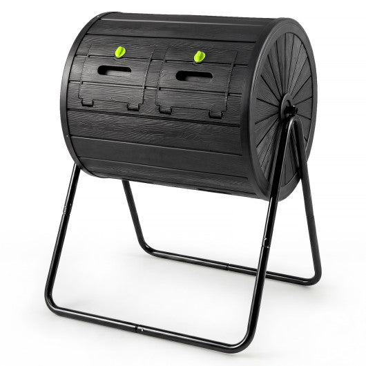 Compost Tumbler 37.5 Gallon Large Outdoor Compost Bin-Black