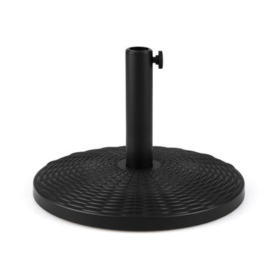Concrete Patio Umbrella Base with Rattan Pattern for Lawn