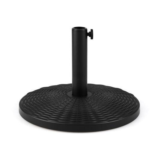 Concrete Patio Umbrella Base with Rattan Pattern for Lawn