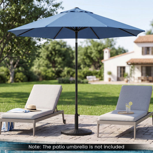 Concrete Patio Umbrella Base with Rattan Pattern for Lawn