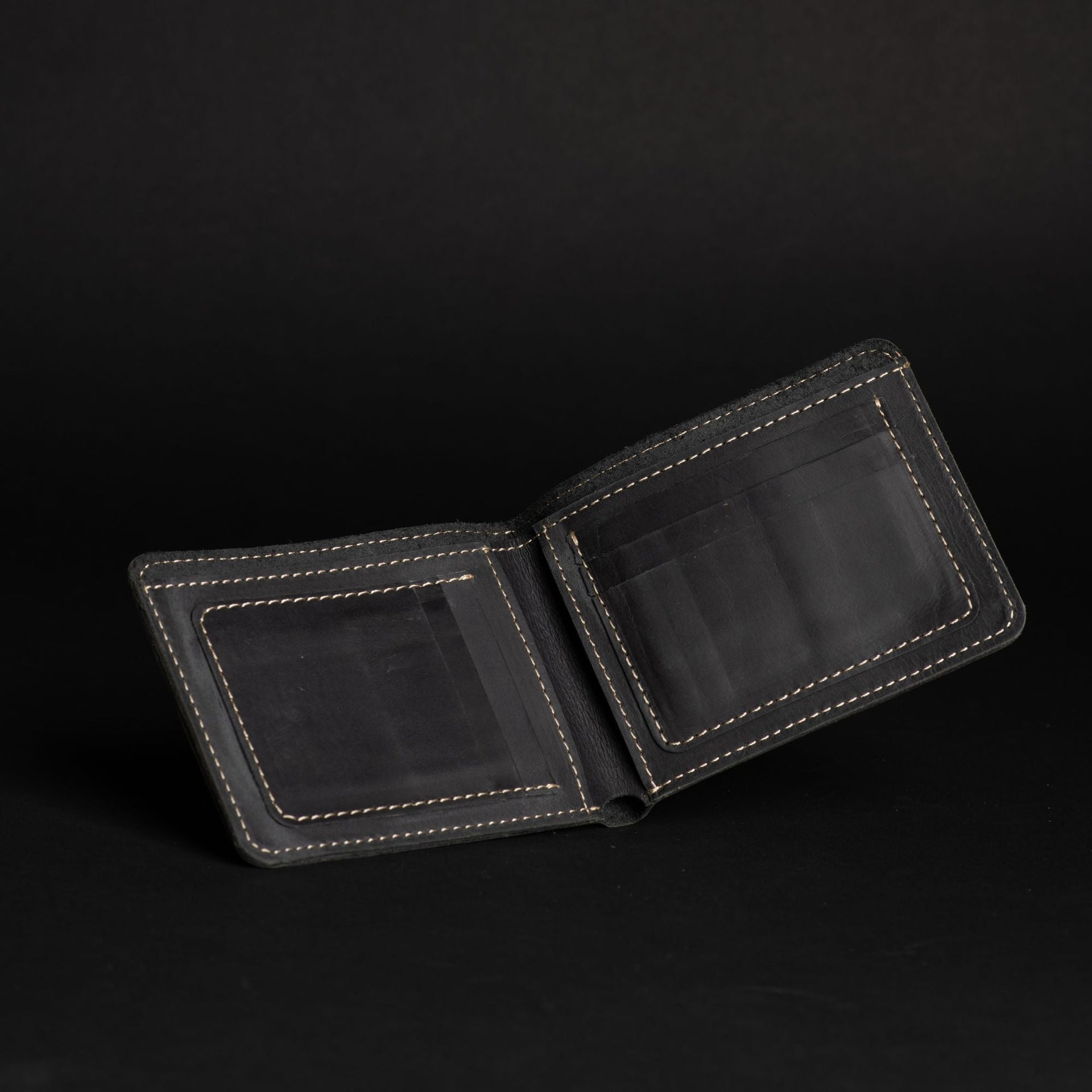 Cognac Full Grain Leather Minimalist Wallet