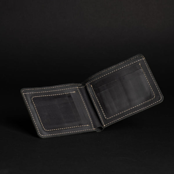 Cognac Full Grain Leather Minimalist Wallet