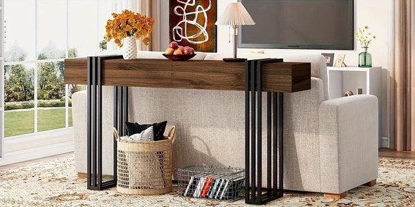 Console Table - Industrial Metal Narrow
