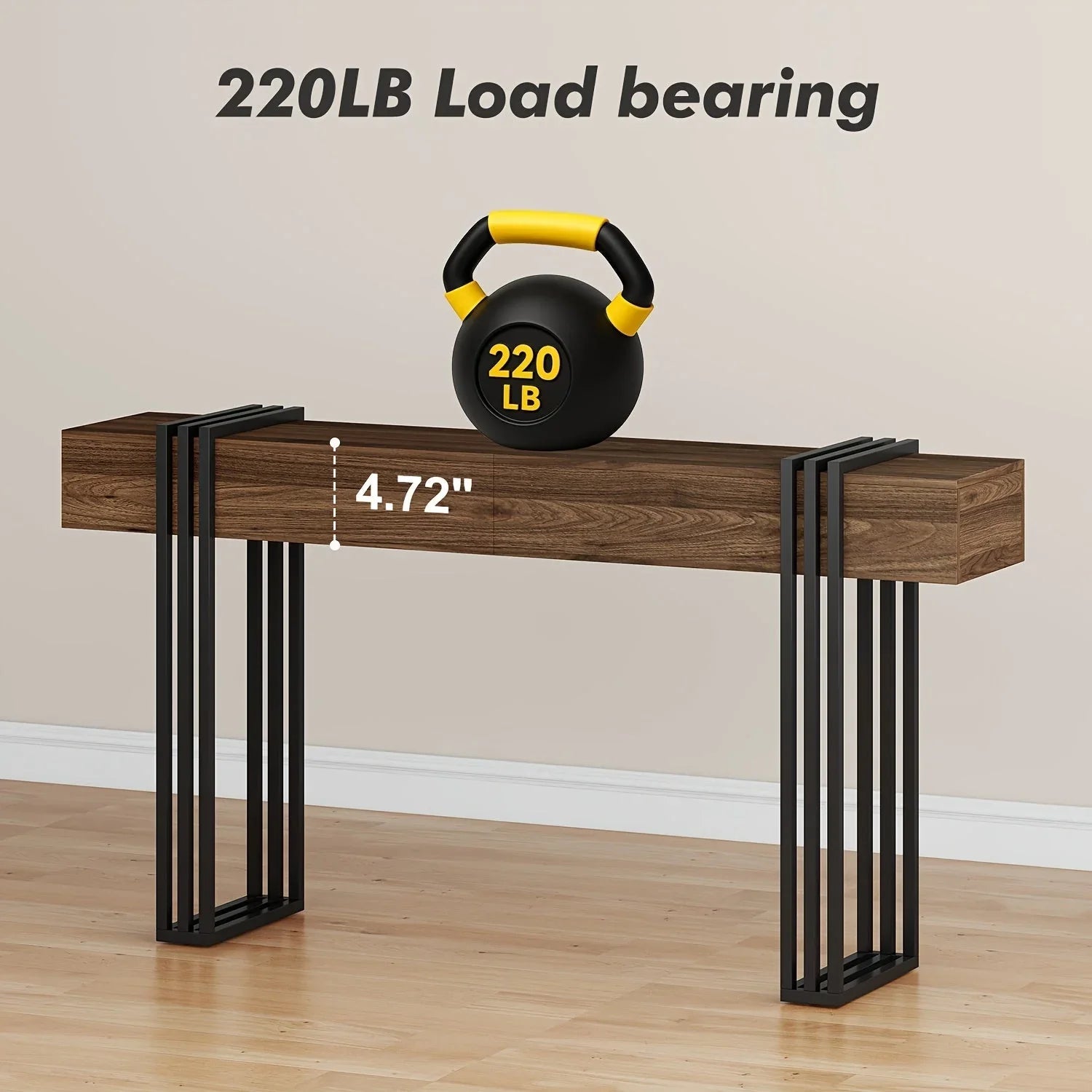 Console Table - Industrial Metal Narrow