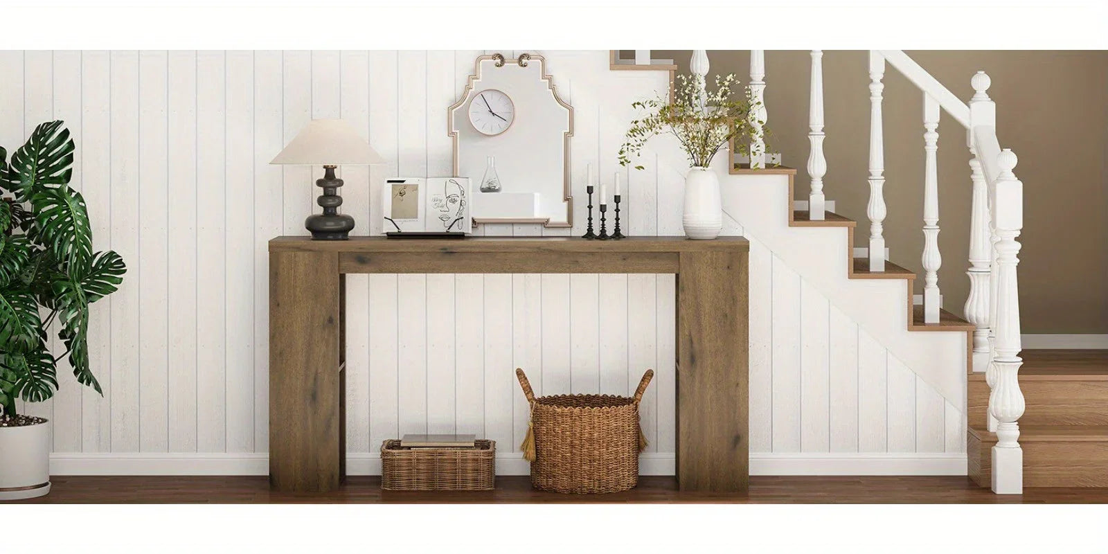 Console Table - Modern Wood 63