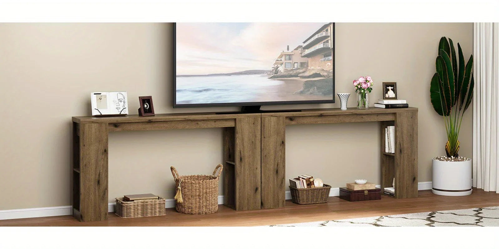 Console Table - Modern Wood 63