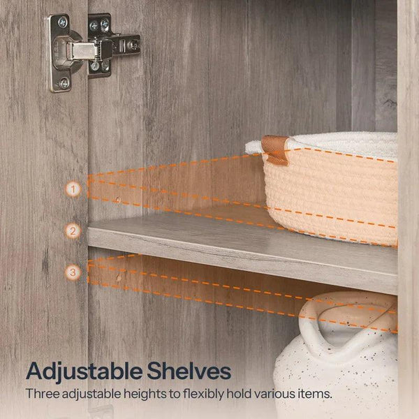 Console Table - Storage Gray