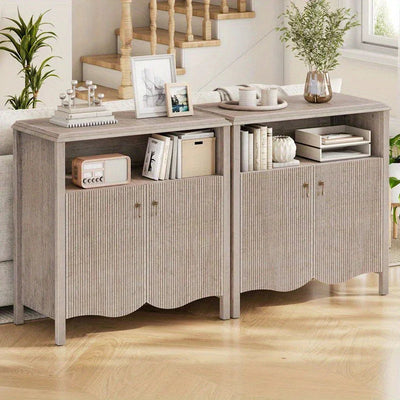 Console Table - Storage Gray
