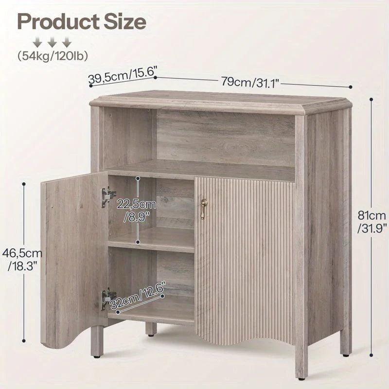 Console Table - Storage Gray