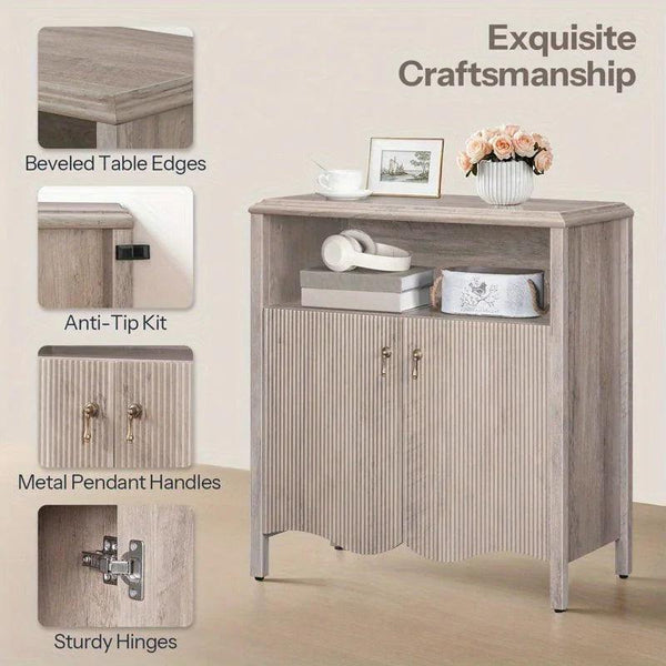 Console Table - Storage Gray