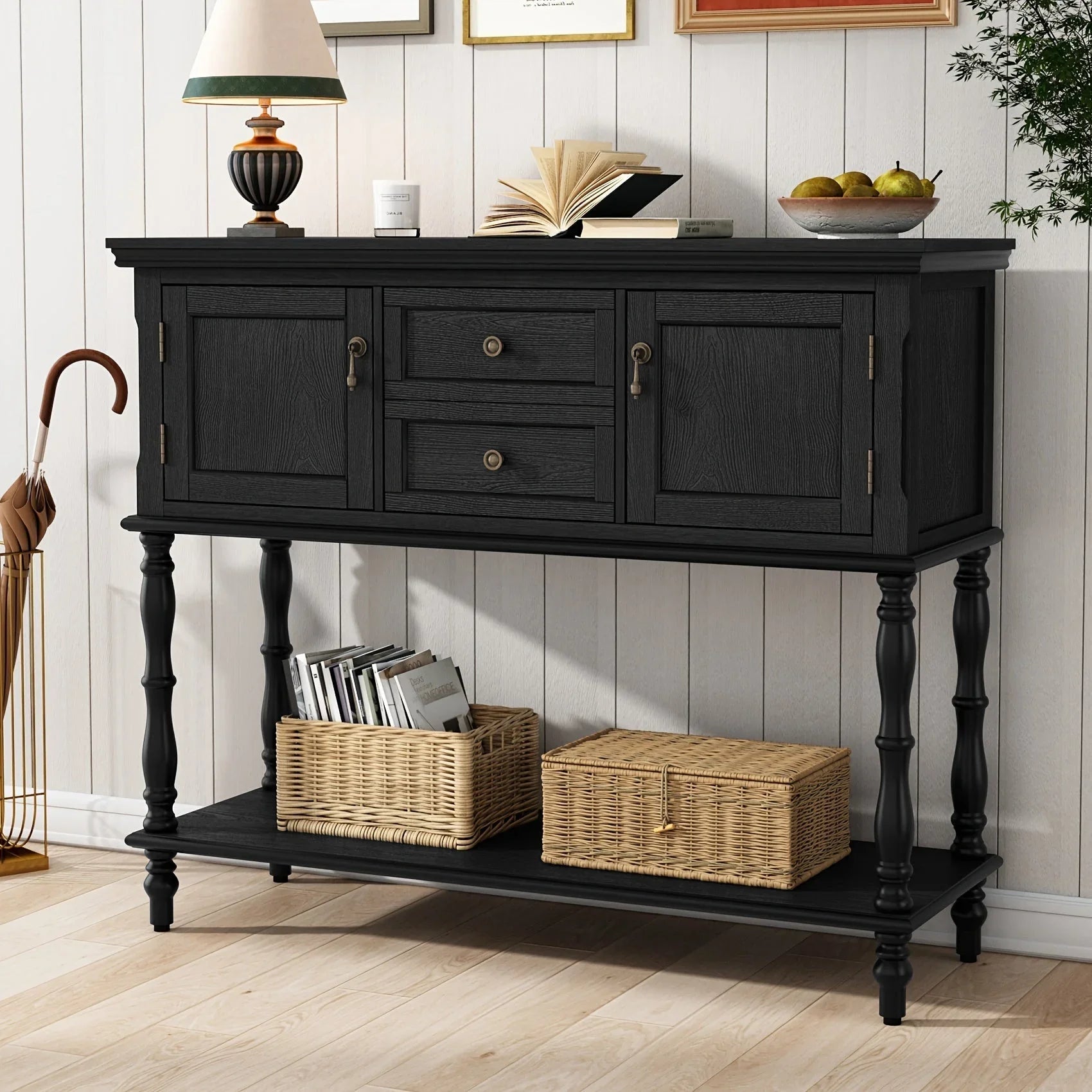 Console Table - Storage Wood
