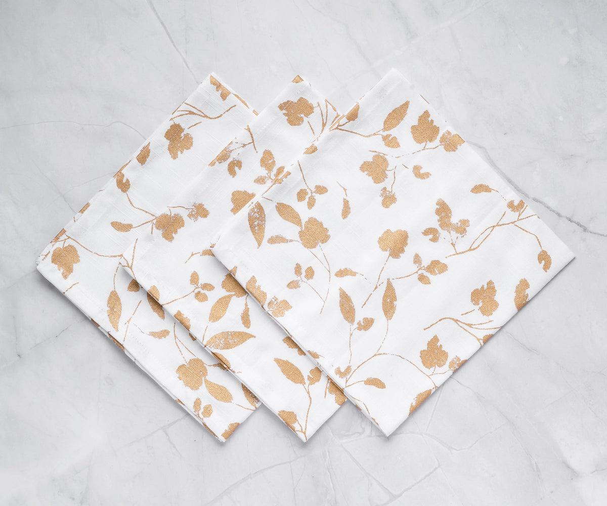 Custom Print Metallic Cotton Napkins - Customized Napkins