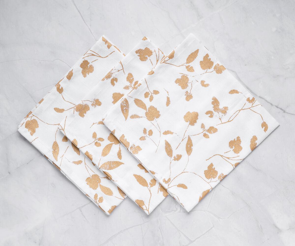 Printed Napkins - Metallic Gold Foil Napkins