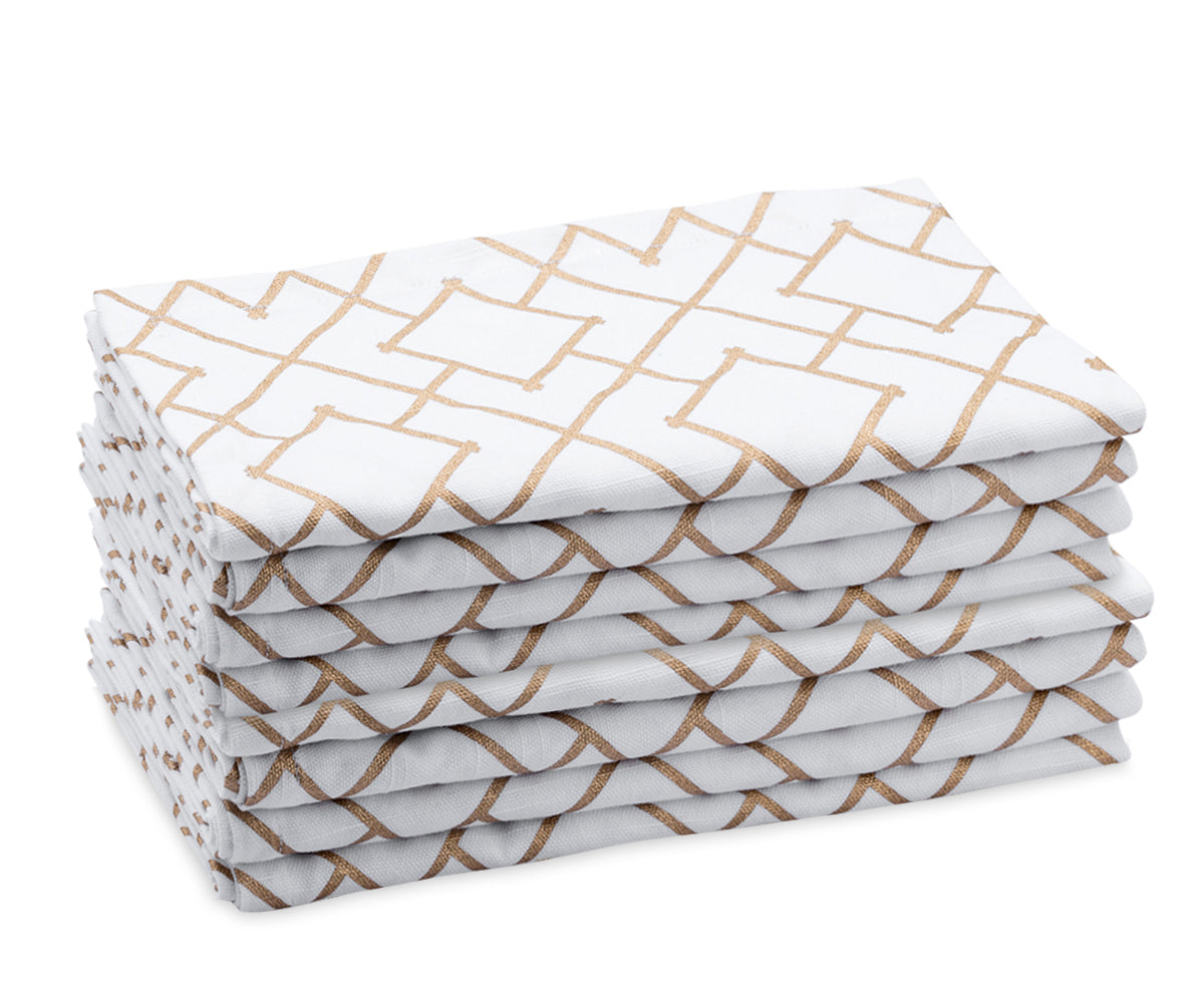 Printed Napkins - Metallic Gold Foil Napkins