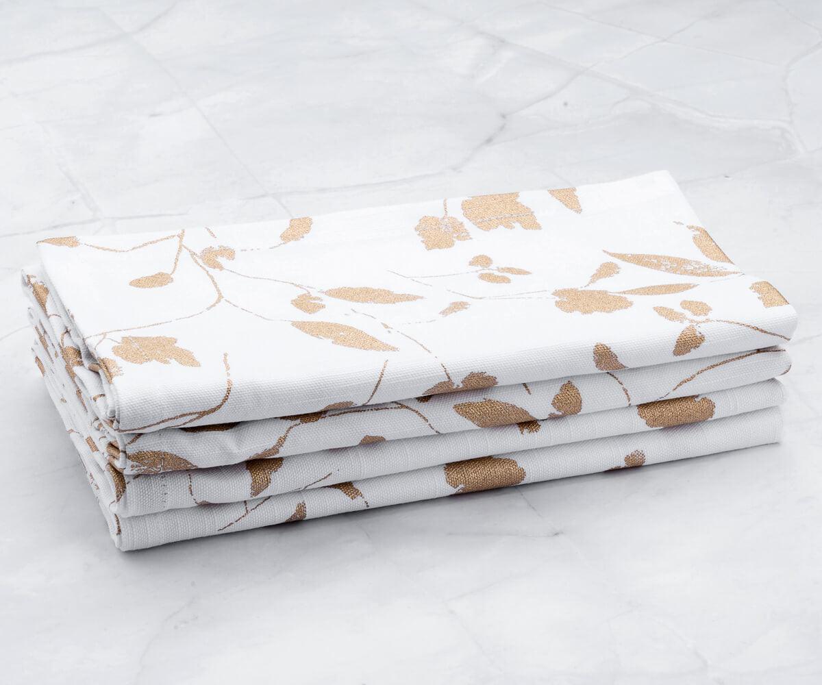 Printed Napkins - Metallic Gold Foil Napkins