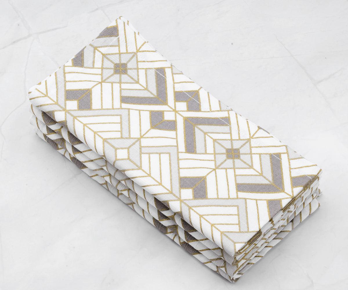 Printed Napkins - Metallic Gold Foil Napkins