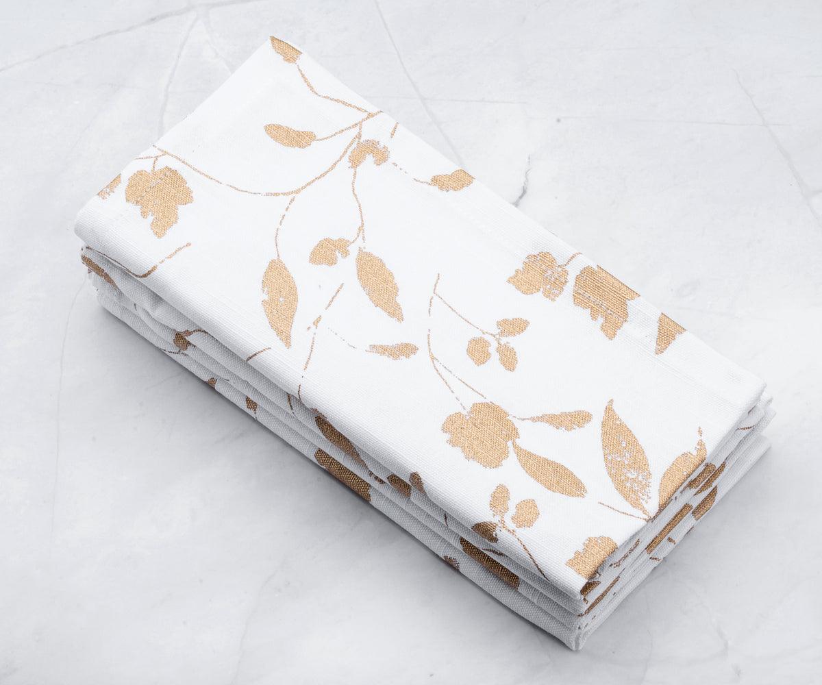 Custom Print Metallic Cotton Napkins - Customized Napkins
