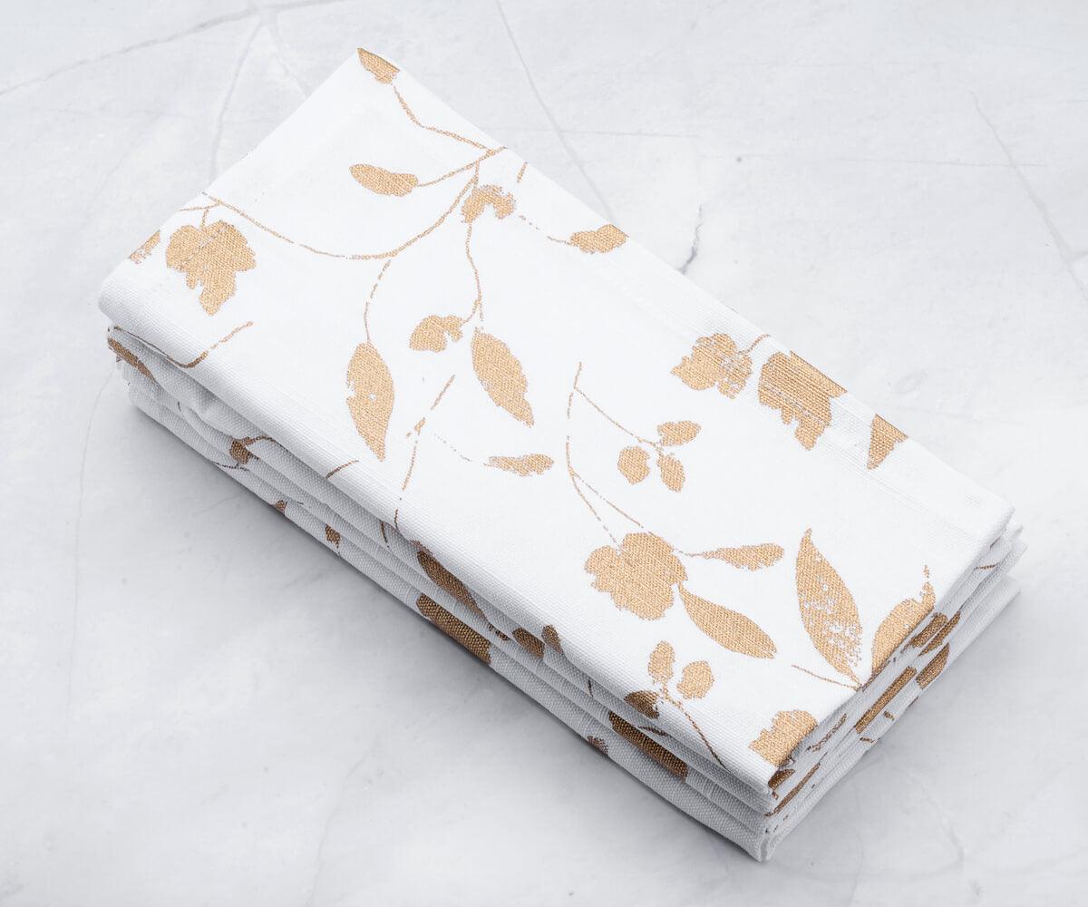 Printed Napkins - Metallic Gold Foil Napkins