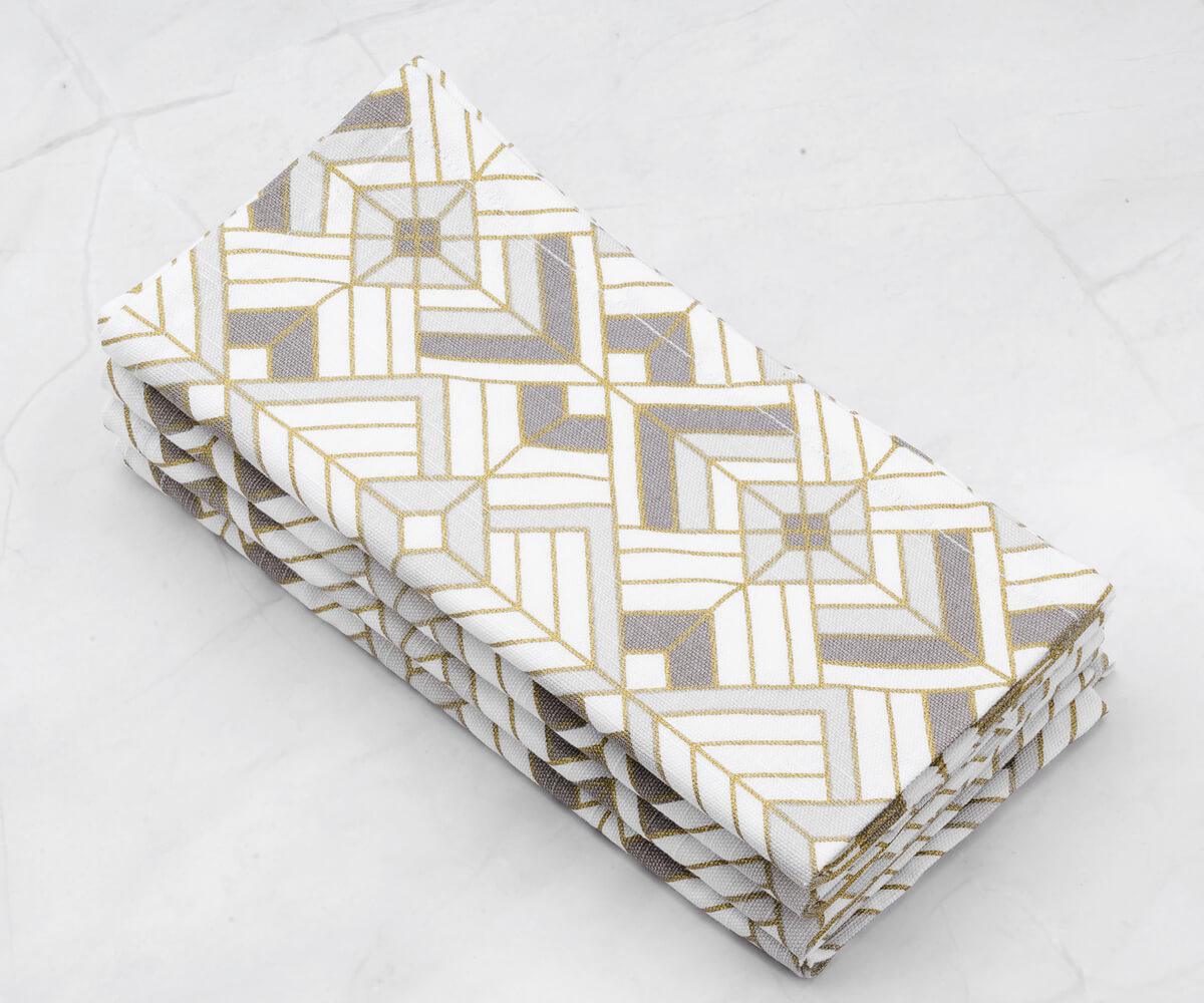 Printed Napkins - Metallic Gold Foil Napkins