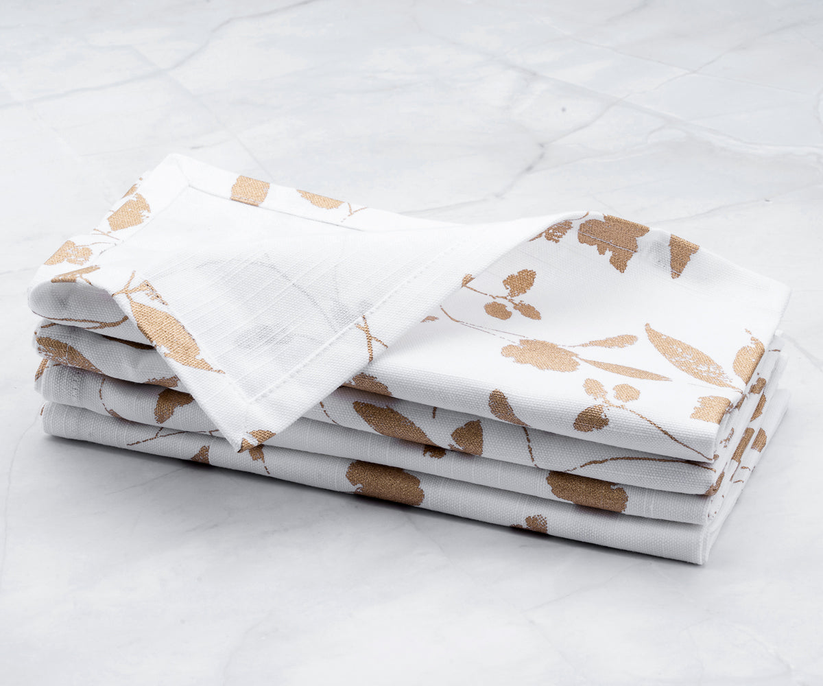 Custom Print Metallic Cotton Napkins - Customized Napkins