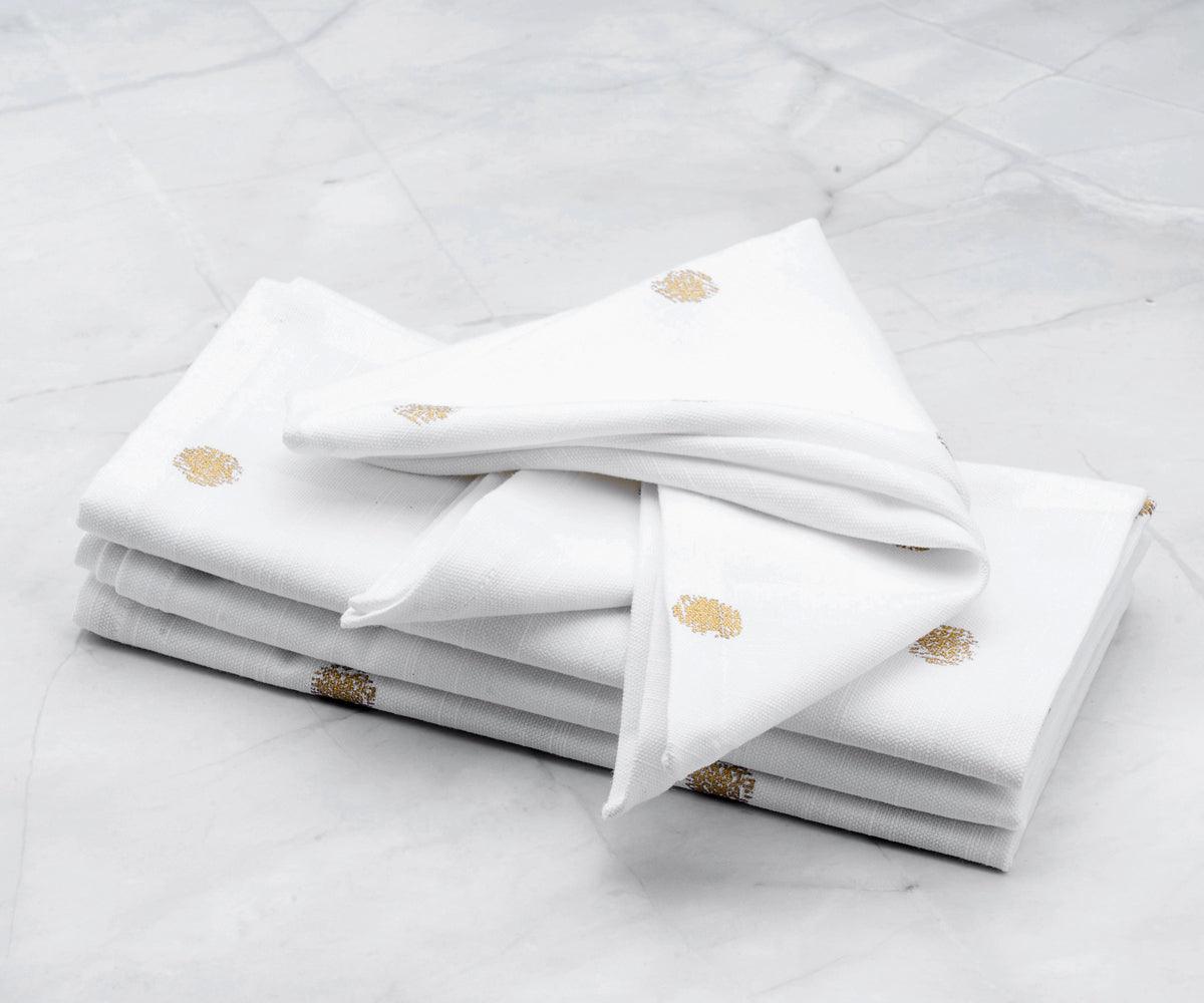 Custom Print Metallic Cotton Napkins - Customized Napkins