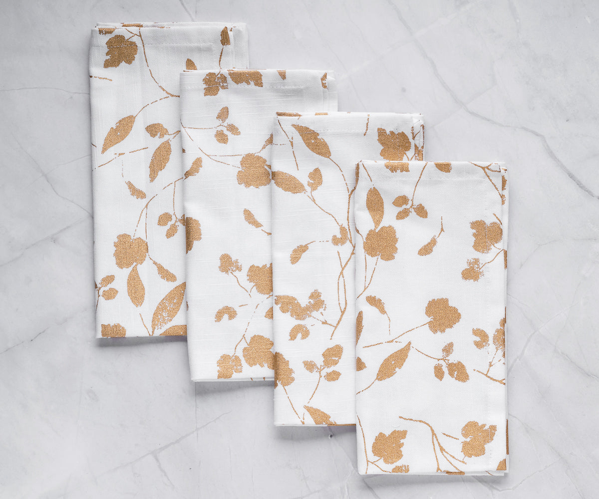 Custom Print Metallic Cotton Napkins - Customized Napkins