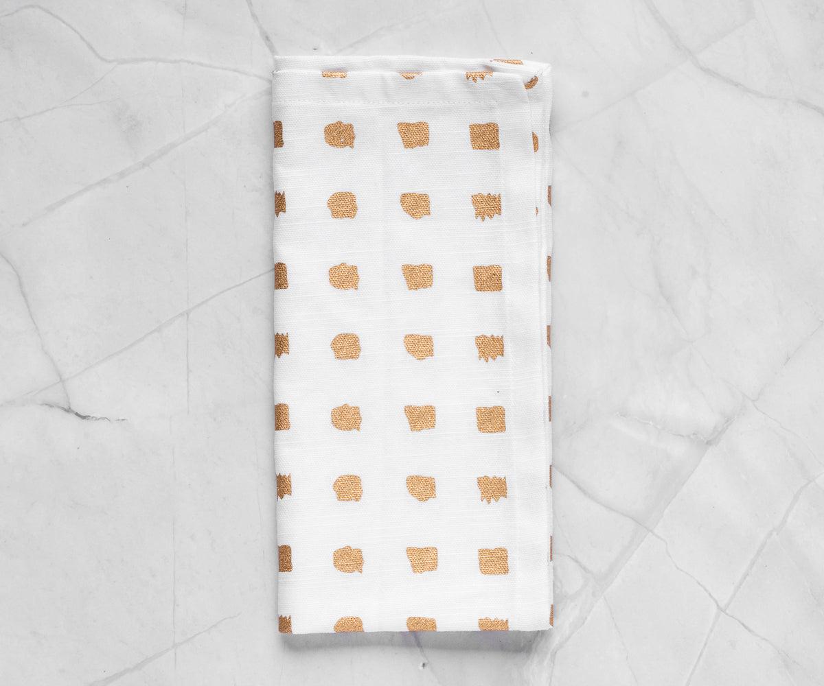 Printed Napkins - Metallic Gold Foil Napkins