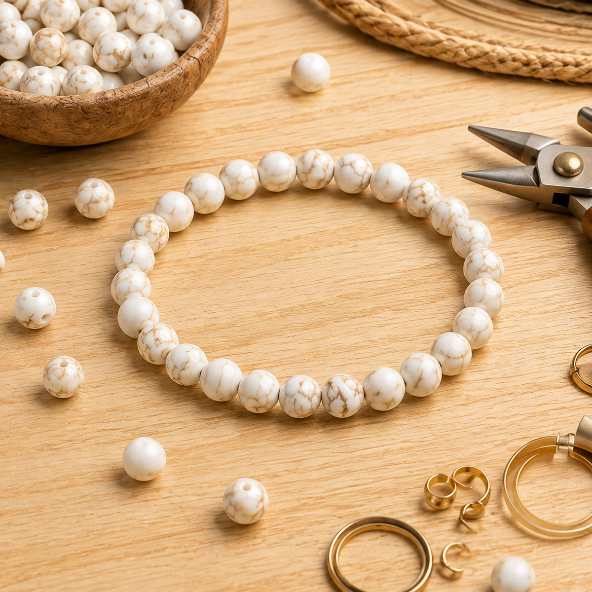 Copper Howlite Bracelet (Communication and Calming)