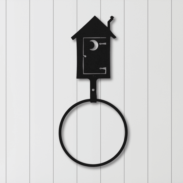 Rustic Outhouse Towel Ring