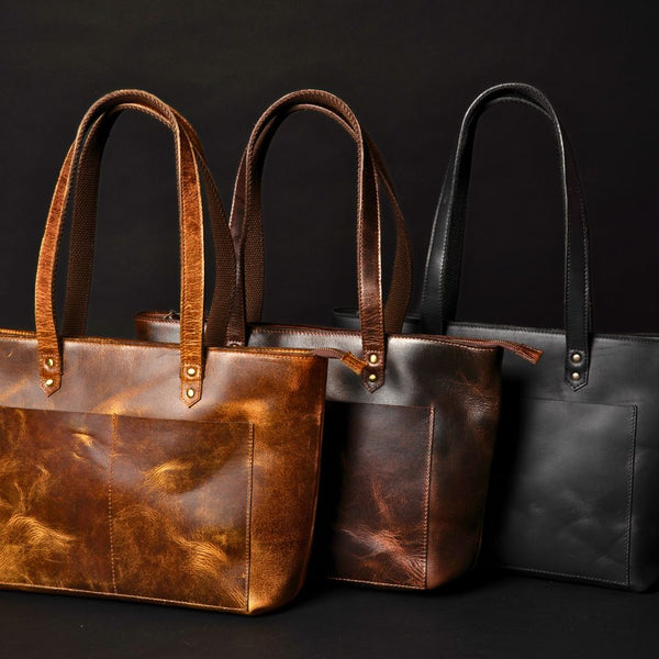 Classic Cognac Leather Tote Bag NAB Leather