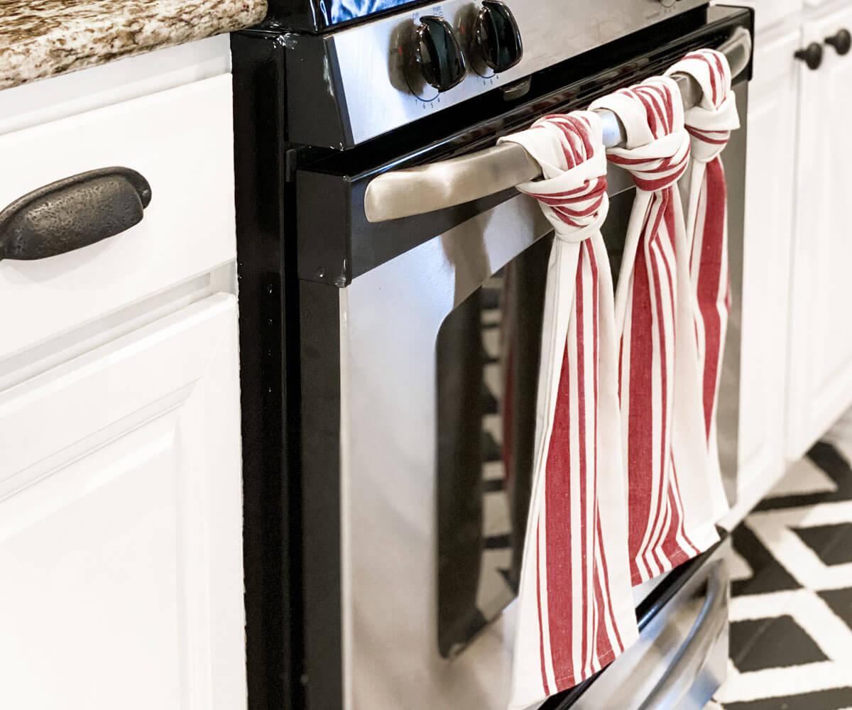 Coral Kitchen Towels Set of 4