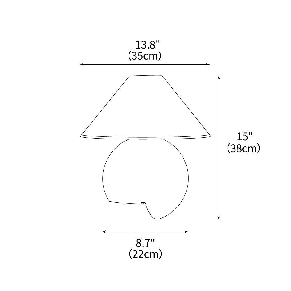 Corner Log Table Lamp 13.8