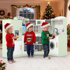 Corner Kids Play Kitchen with Washing Machine and Ice Maker Gift for Boys Girls-Green