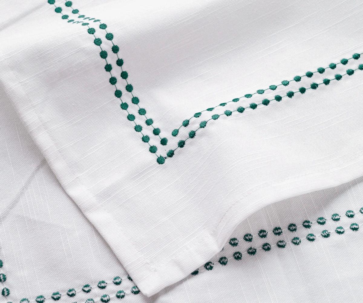 Green Cloth Napkins - Pearls Napkins