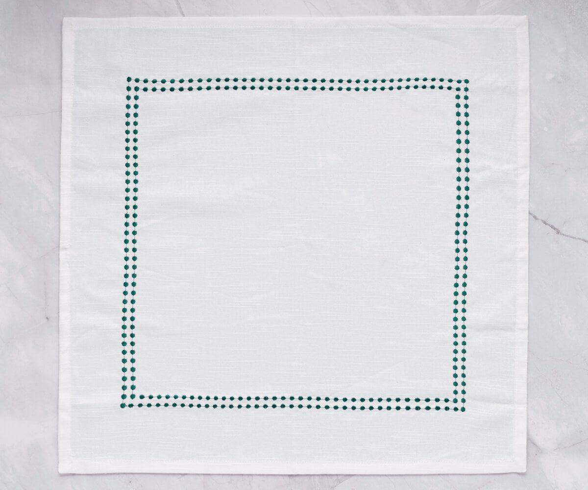 Green Cloth Napkins - Pearls Napkins