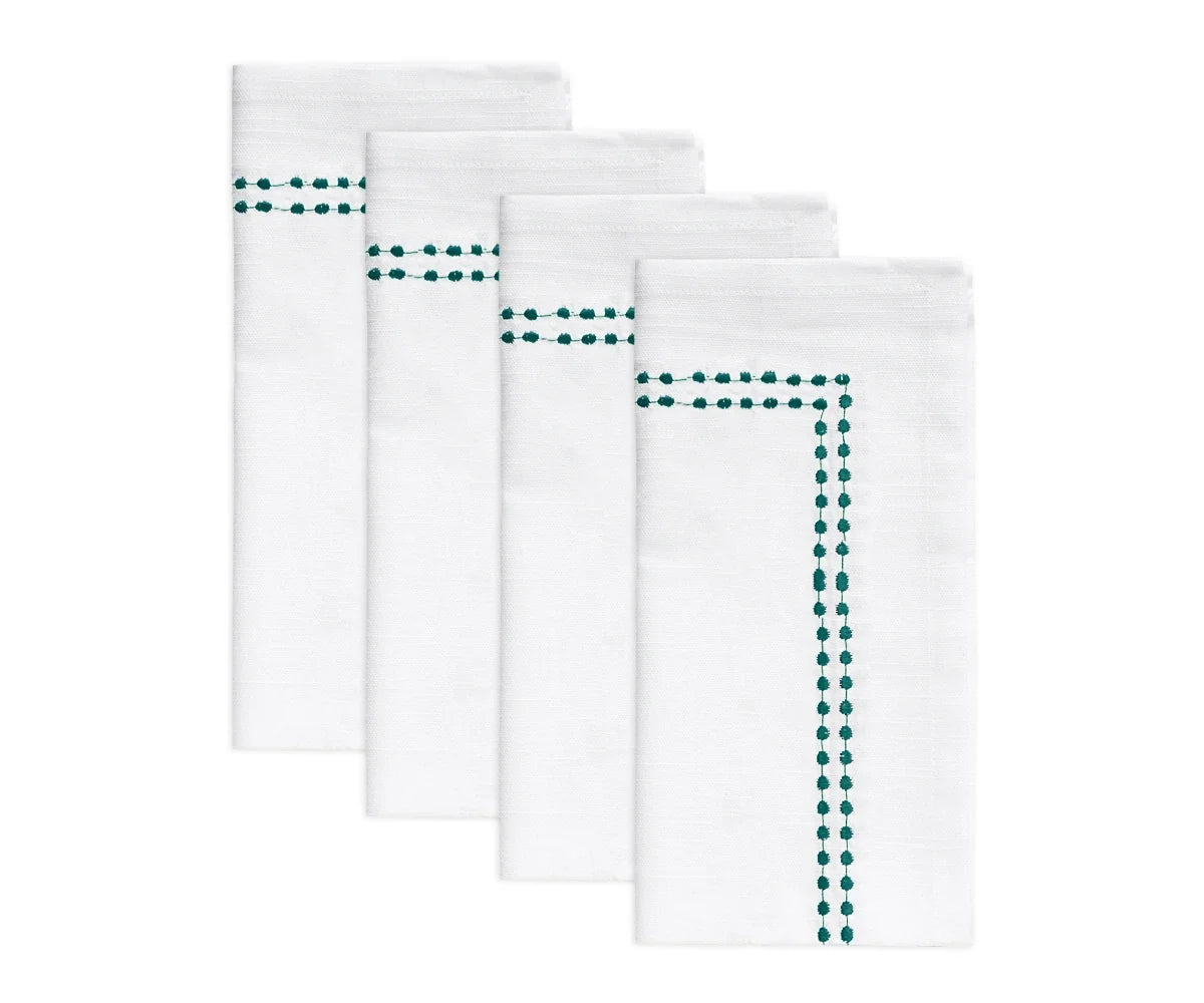 White Dinner Napkins - Pearl Napkins