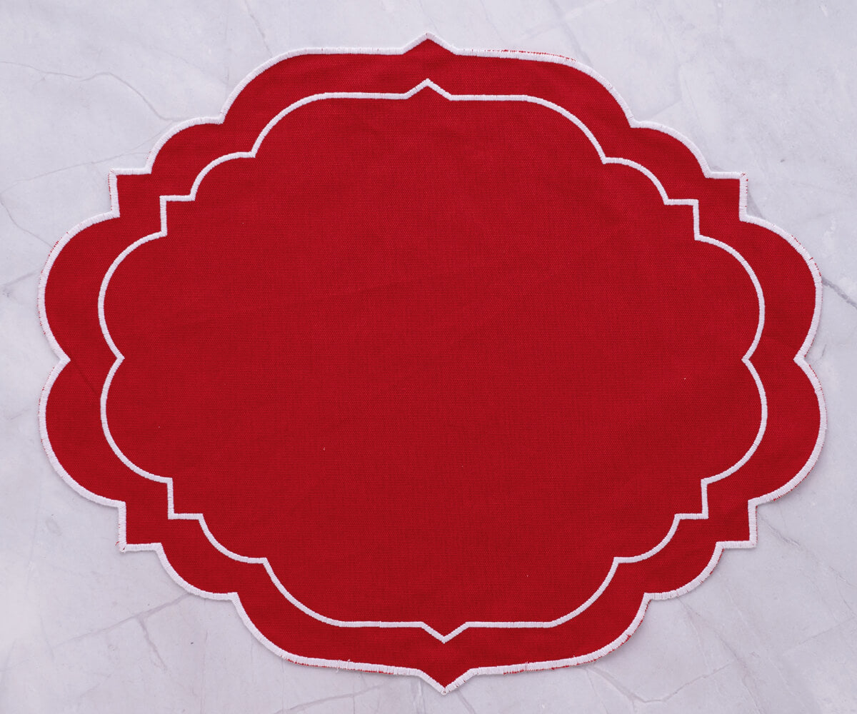 Oval Placemats Set of 4 - Cotton Placemats