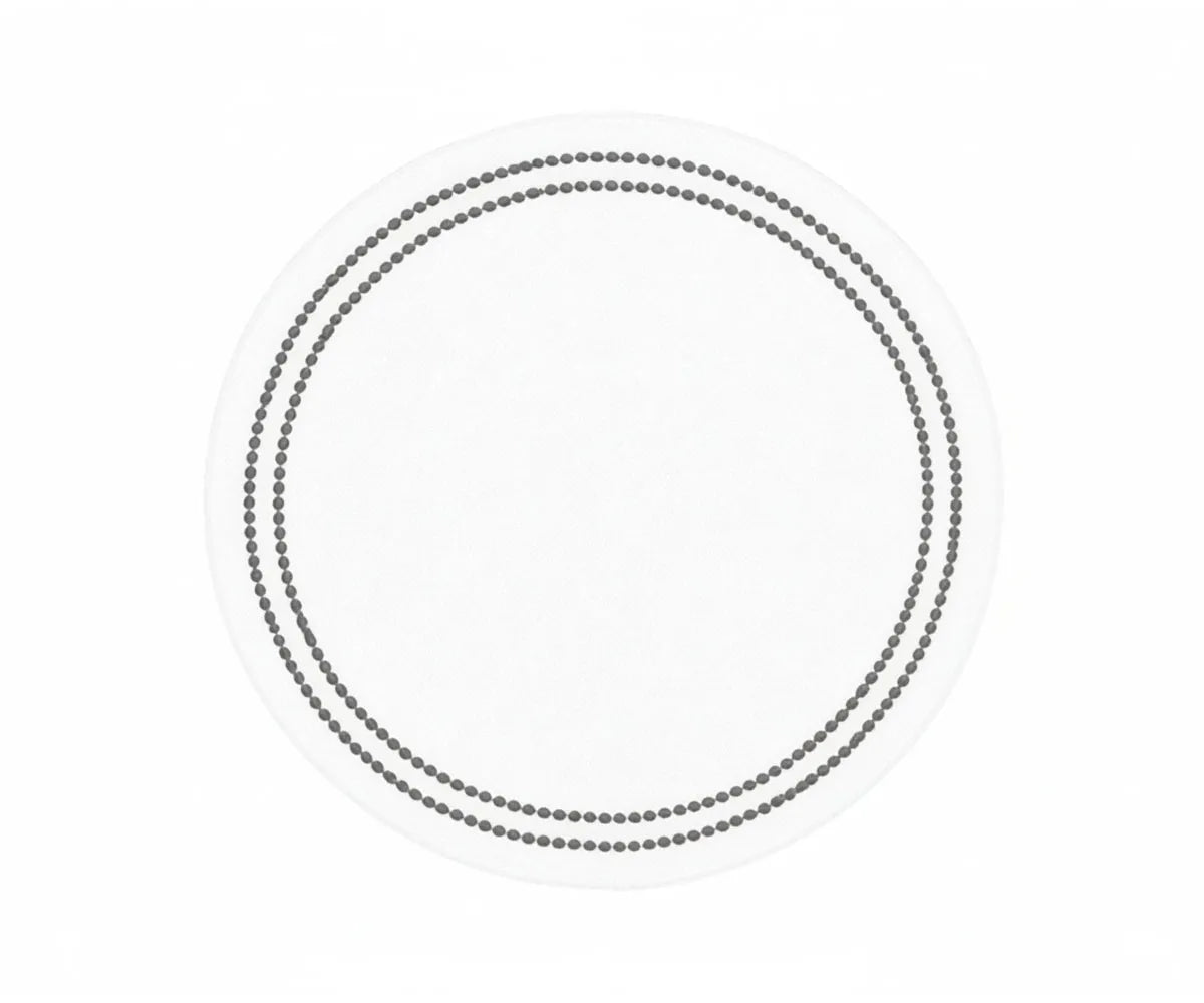 Pearls Placemats - Charcoal Embroidery