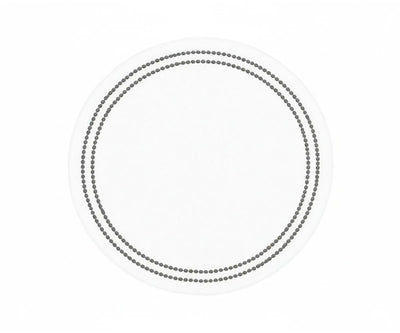 Pearls Placemats - Charcoal Embroidery