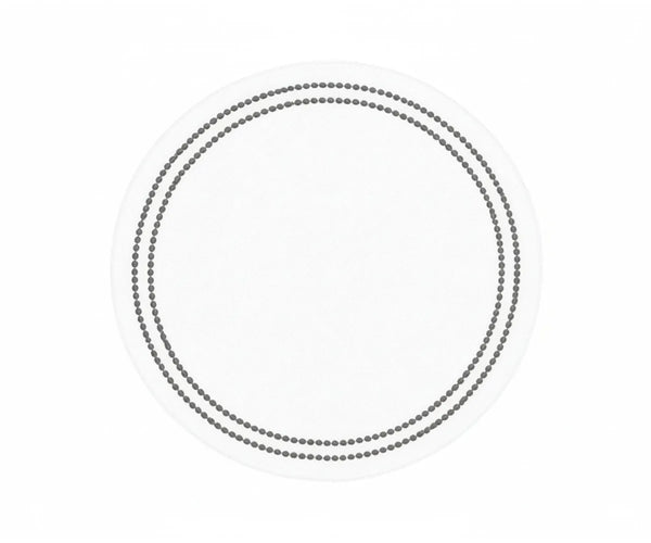 Pearls Placemats - Charcoal Embroidery