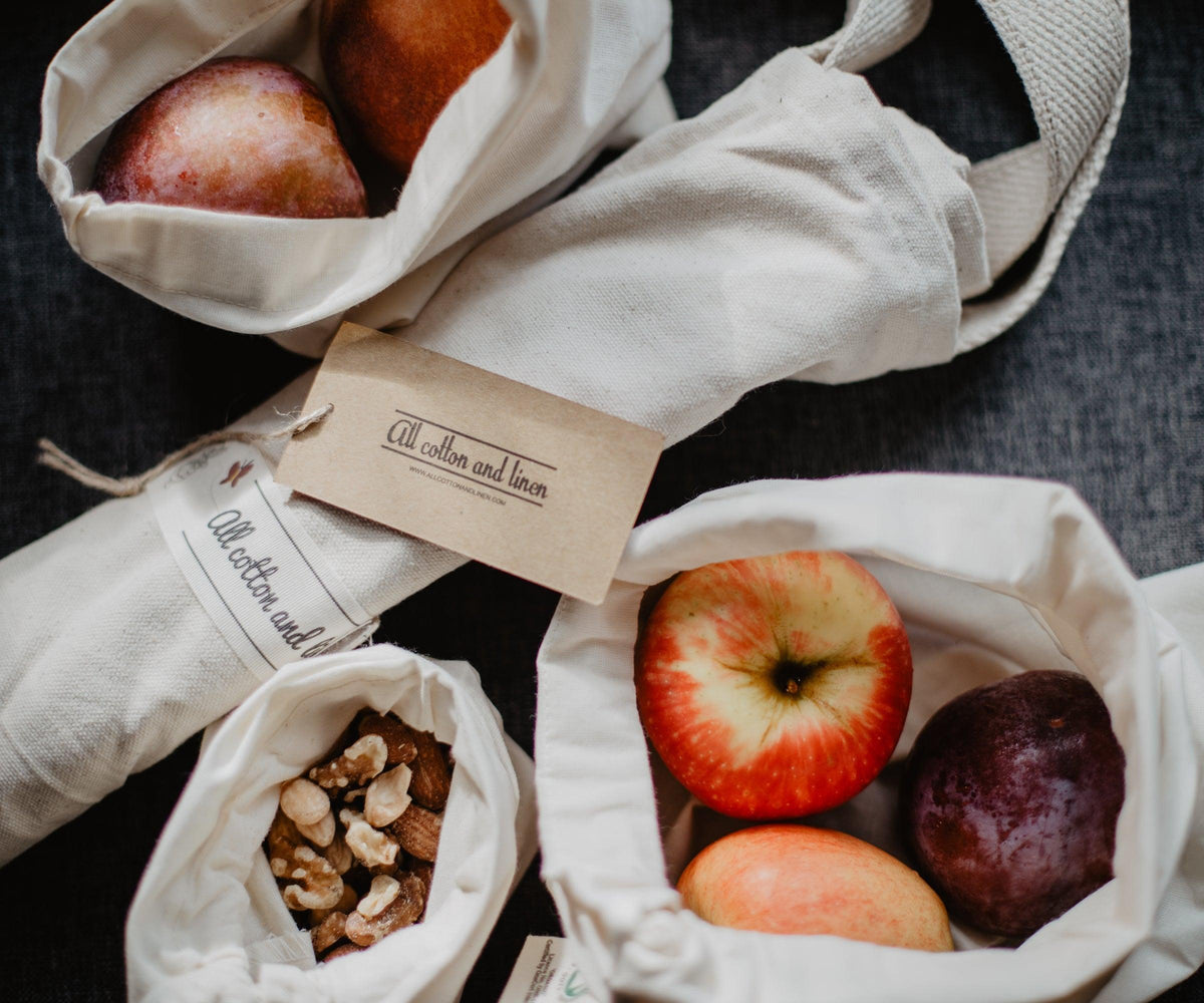 Muslin Bags - Cloth Produce Bags Drawstring