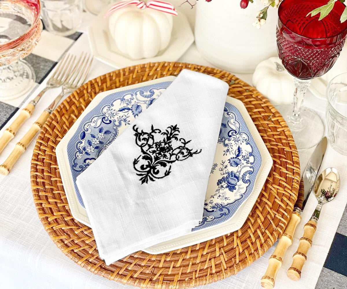 White Napkins - Embroidery Napkins